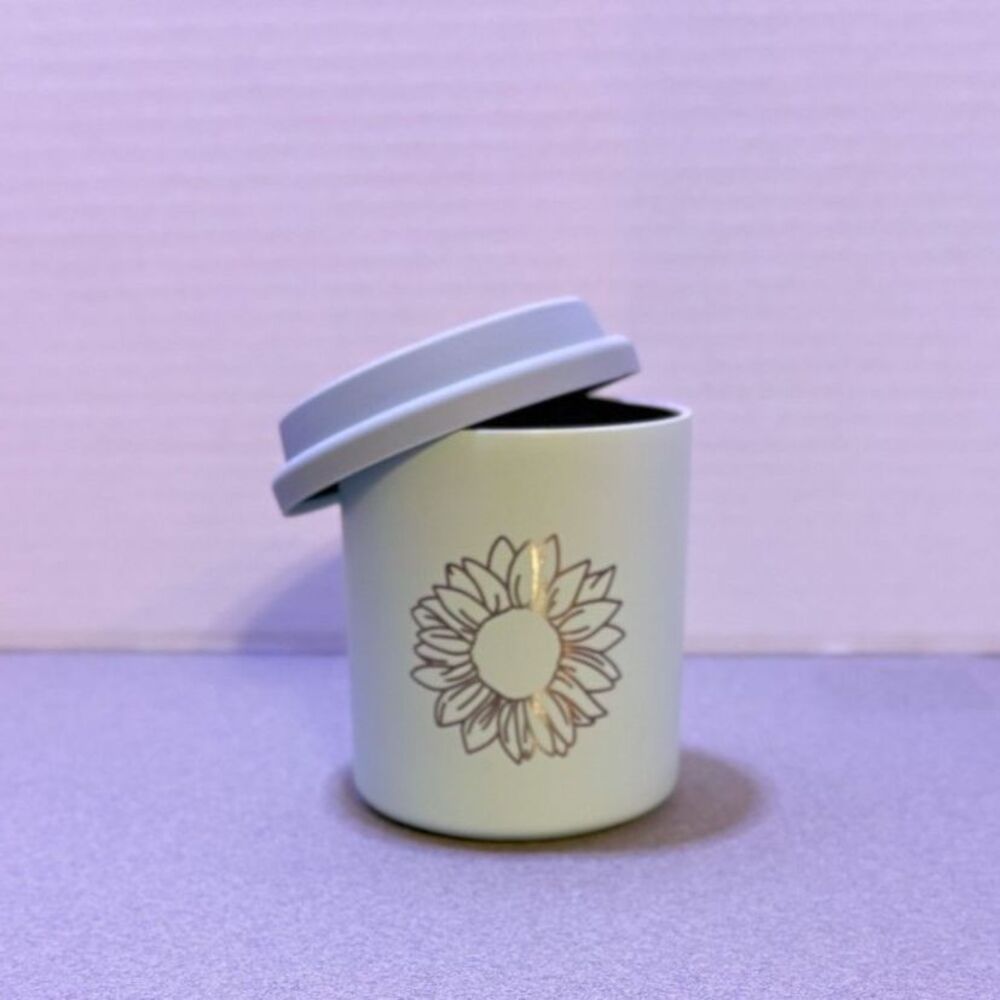MiiR 12oz Camp Cup Mint Green Sunflower Insulated Stainless Steel Mug Lid